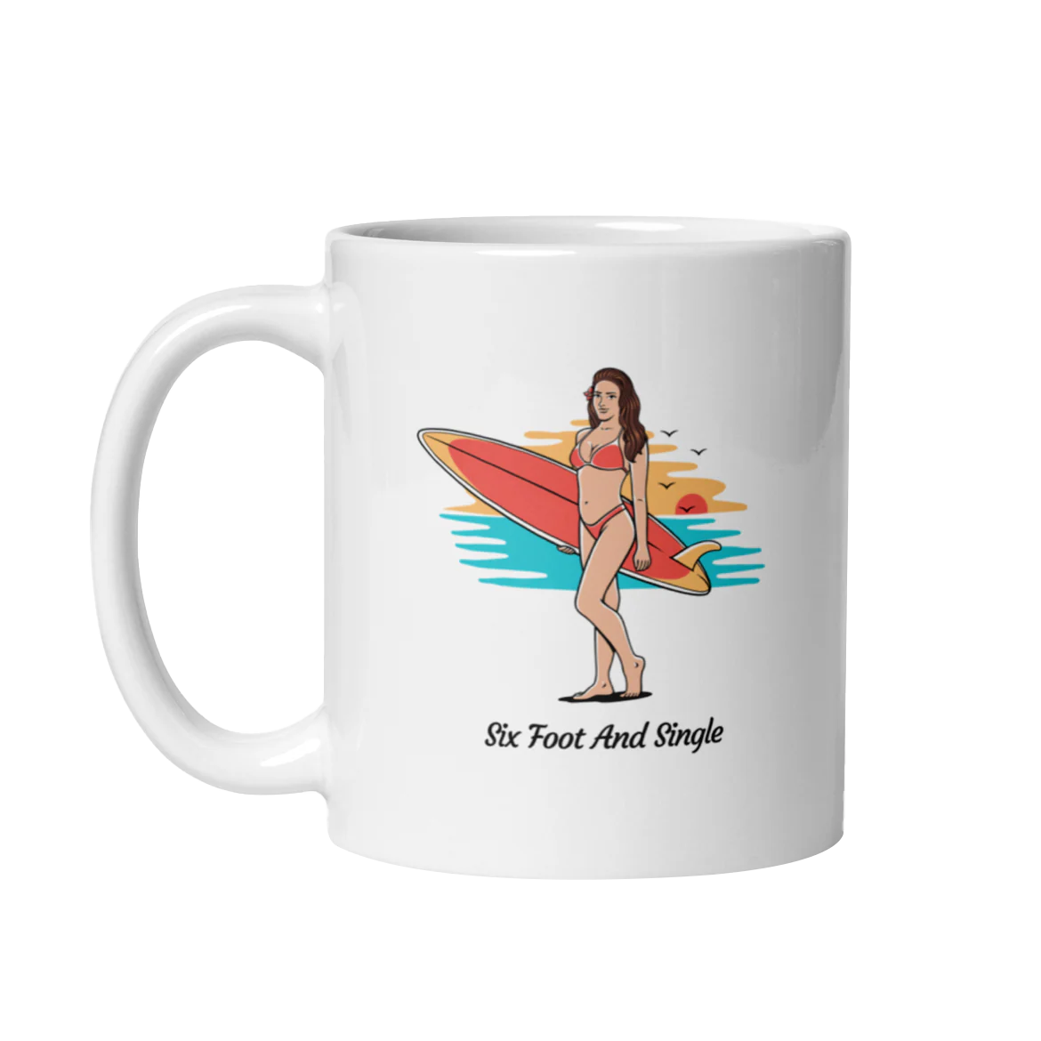 Six foot and Single Coffee Mug (White)
