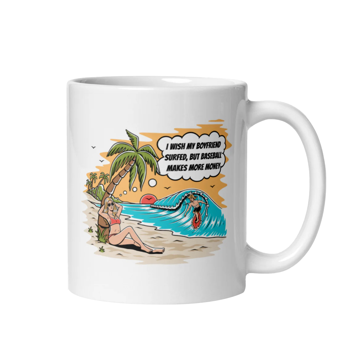 Surf Dreams and Salary Caps Mug (white)